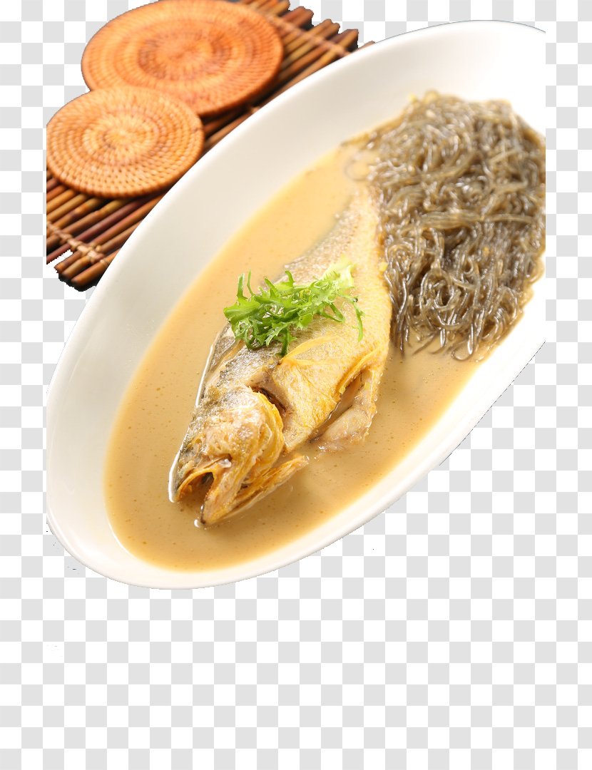 Ningde Chinese Cuisine Vegetarian Larimichthys Polyactis Gravy - Large Yellow Croaker Burning Bean Flour Transparent PNG