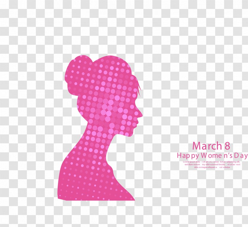 International Womens Day March 8 Woman - Pink Women's Poster Transparent PNG