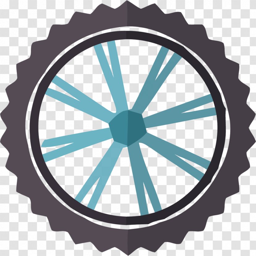 Rubber Stamp Label Illustration - Bicycle Wheel - Vector Snow Tire Material Transparent PNG