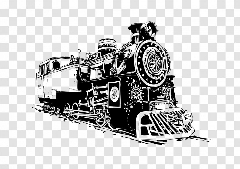 Train Rail Transport Steam Locomotive - Black Transparent PNG