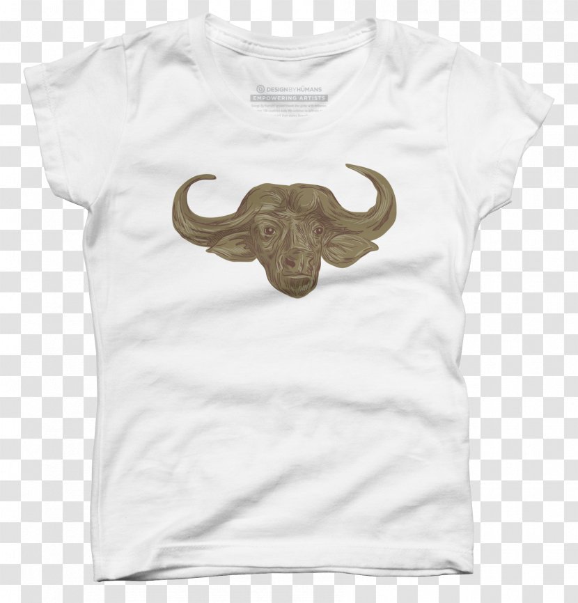 T-shirt Design By Humans Sleeve Beige - Top - Buffalo Transparent PNG