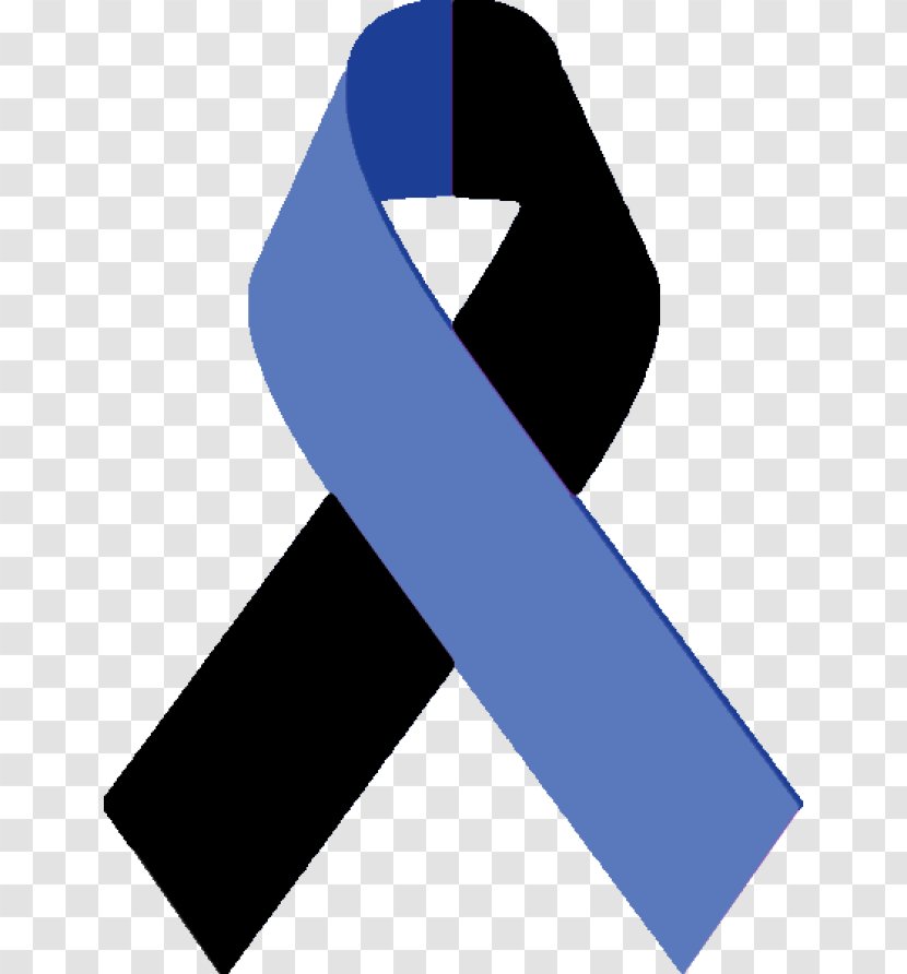 Awareness Ribbon Black Blue Clip Art - White Transparent PNG