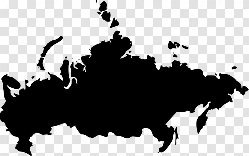 Russia Map Royalty-free - Monochrome Transparent PNG