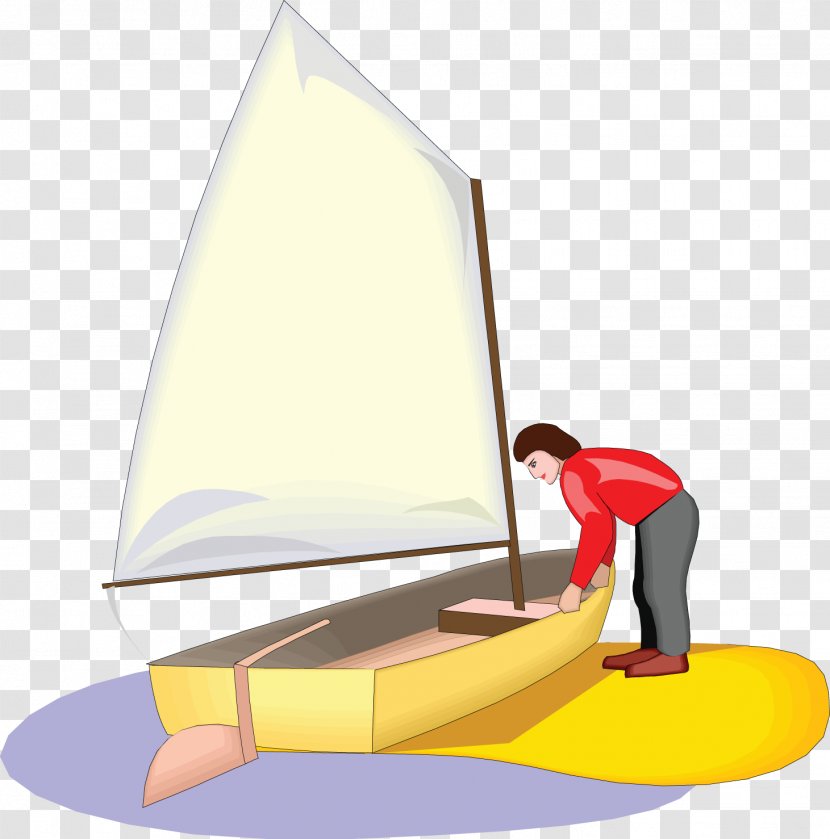 Dinghy Sailing Boat Scow Clip Art - Sailboat Transparent PNG