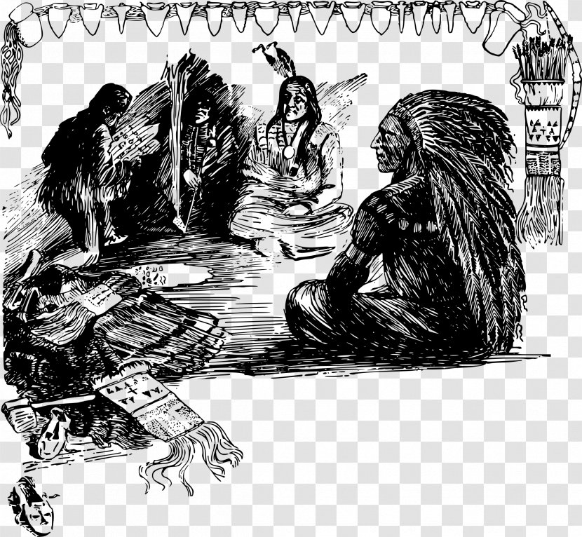 Native Americans In The United States Clip Art - Mammal - American Warrior Drawing Transparent PNG