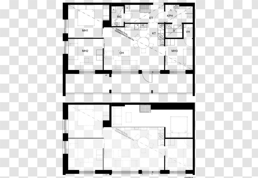 Floor Plan Architecture Furniture - Schematic - Design Transparent PNG