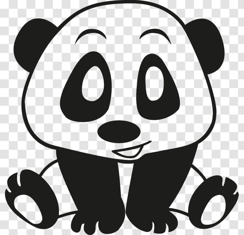 Giant Panda Stickers Wall Decal - Smile - Bathroom Accessories Transparent PNG