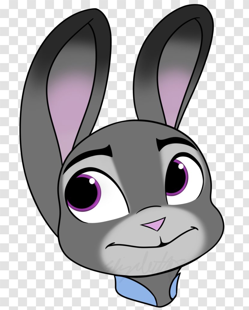 Whiskers Domestic Rabbit Easter Bunny Cat - Purple Transparent PNG