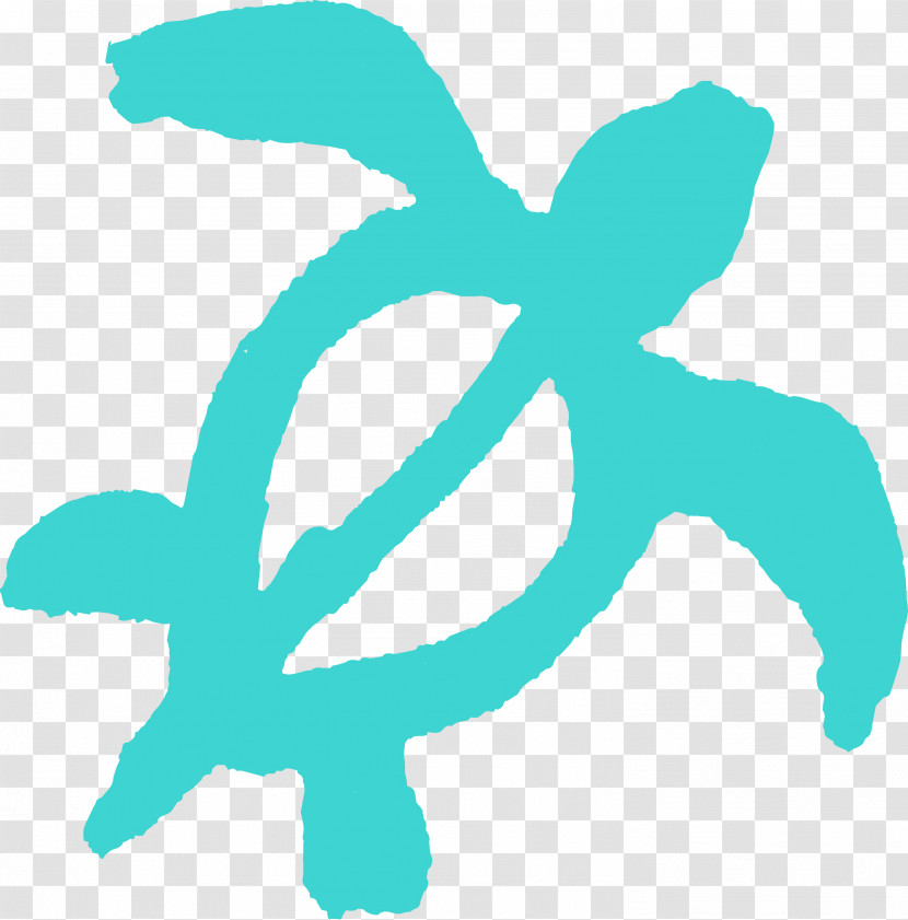 Turquoise Aqua Logo Transparent PNG