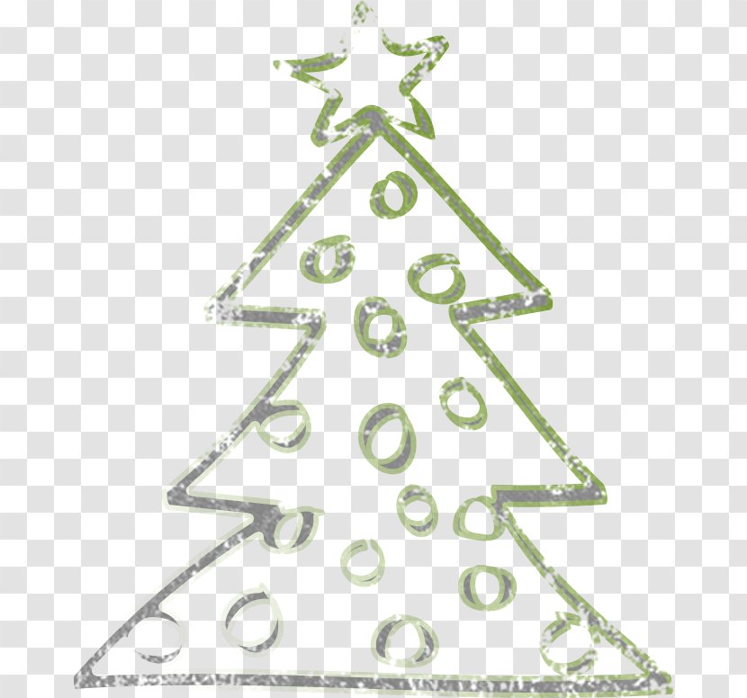 Christmas Tree Line Angle Ornament - Jewellery Transparent PNG