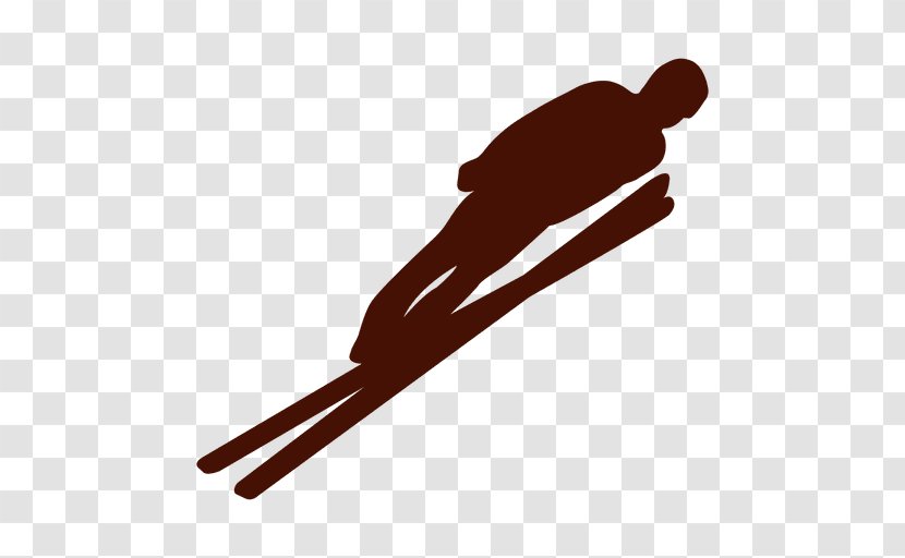 Skiing Ski Jumping - Silhouette Transparent PNG