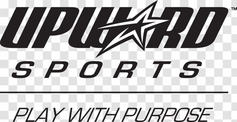 Upward Sports League Cheerleading Flag Football - Black And White Transparent PNG