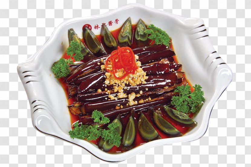 Chinese Cuisine Dish Century Egg Download Eggplant - Cooking - Mixed With Eggs Transparent PNG