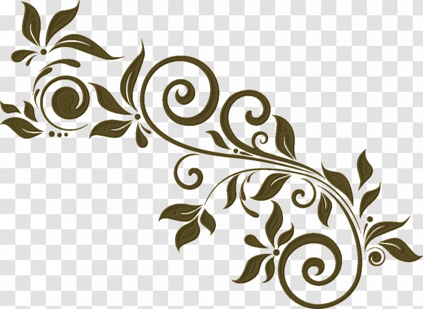 Wedding Floral Background - Ornament - Blackandwhite Design Transparent PNG