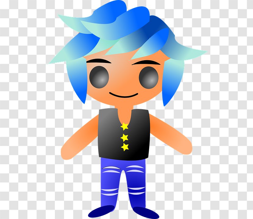 Cartoon Punk Rock Clip Art - Mascot - Crazy Hair Transparent PNG