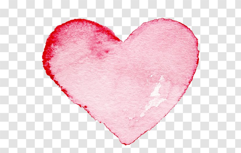 Watercolor Painting Heart - Mixed Media Transparent PNG