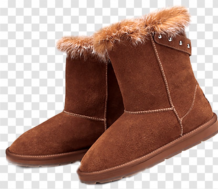 Snow Boot Brown Download - With Velvet Boots Transparent PNG