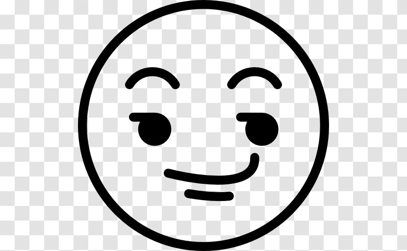 Smiley Emoticon Emoji - Black And White Transparent PNG