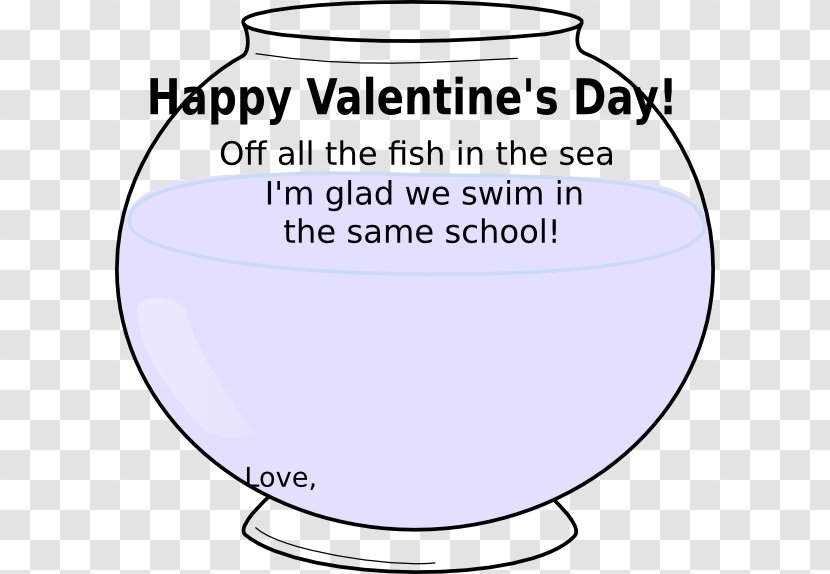 Heart Goldfish Valentine's Day Clip Art - Human Behavior - Fish Bowl Transparent PNG