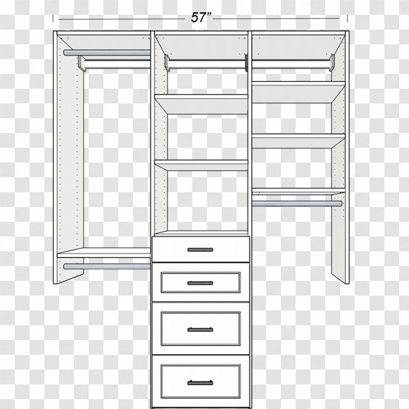 Angle Furniture Line - Rectangle - Closet Transparent PNG
