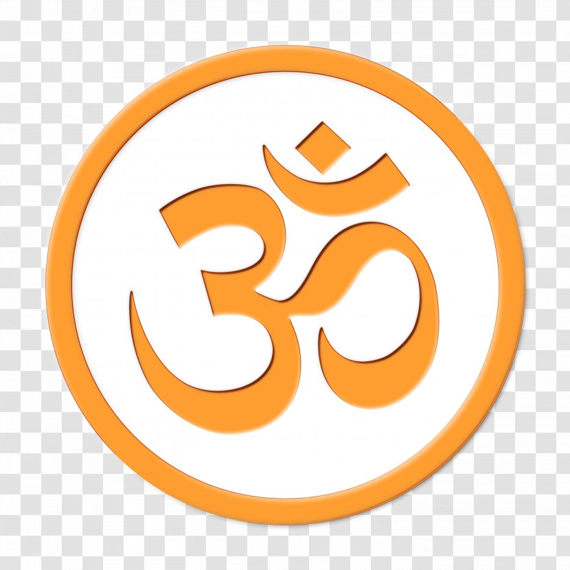 Om Logo - Namaste - Orange Transparent PNG