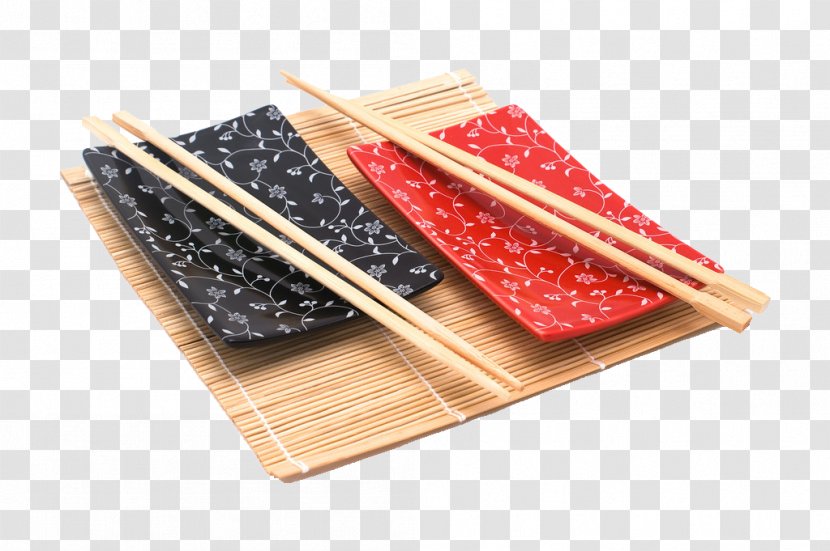 Tableware Japanese Cuisine Chopsticks - Plate Transparent PNG