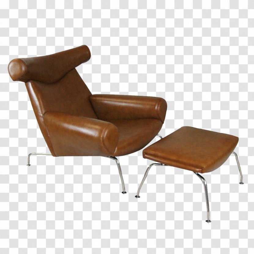 Furniture Fauteuil Chair Leather Comfort - Wood - Cognac Transparent PNG