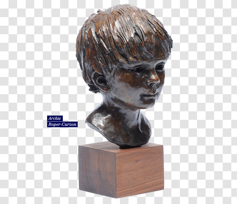 Bust Portrait Bronze Sculpture - Torso - David Transparent PNG