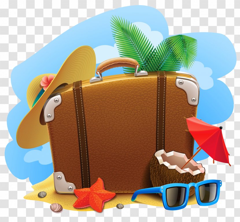 Travel Suitcase Summer Vacation Clip Art - Baggage - Decorative Picture Clipart Transparent PNG