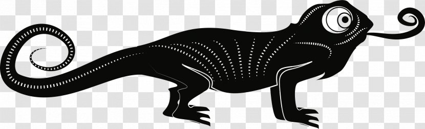 Cat Chameleons Lizard Clip Art Reptile - Black Transparent PNG