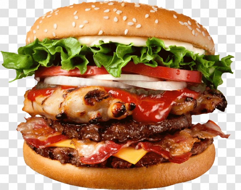 Hamburger Whopper Chicken Sandwich Fast Food French Fries - Fried Transparent PNG