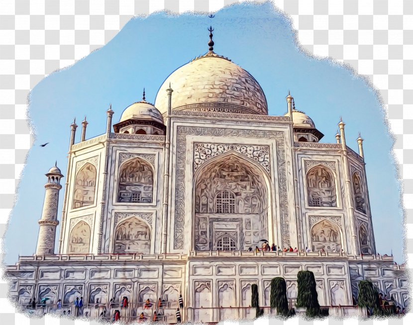 Taj Mahal Mosque Wonders Of The World Byzantine Architecture Dome - Cultural Heritage - Building Transparent PNG