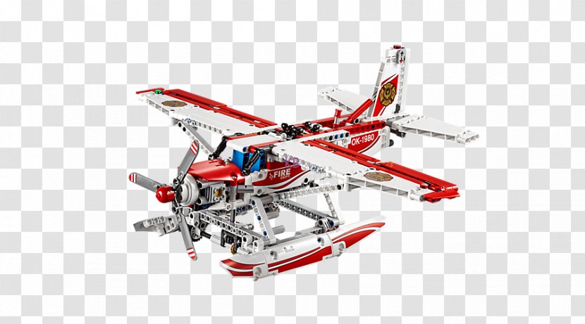 Airplane Lego Technic Toy Aerial Firefighting - Propeller Transparent PNG