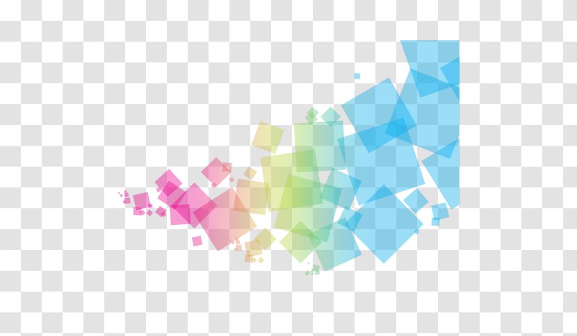 Geometry - Colorful Squares Transparent PNG