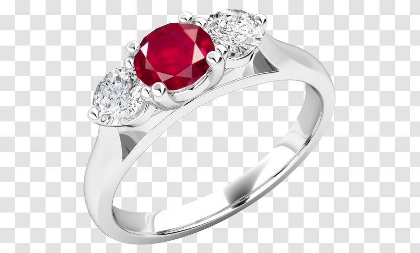 Ruby Ring Diamond Gemstone Gold - Wedding Ceremony Supply Transparent PNG