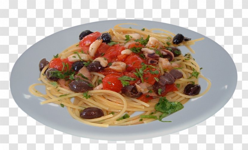 Spaghetti Alla Puttanesca Alle Vongole Taglierini Capellini Linguine - Vegetable Transparent PNG