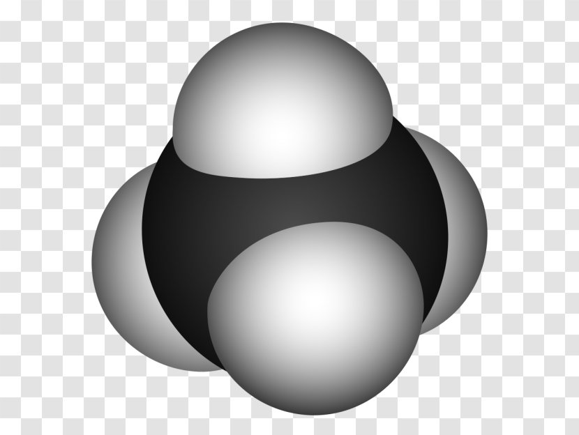 Methane Molecule Covalent Bond Space-filling Model Chemical - Clathrate - Fuel Transparent PNG