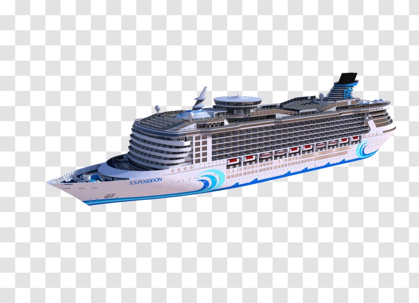 Poseidon Ship Clip Art - Ocean Liner Transparent PNG