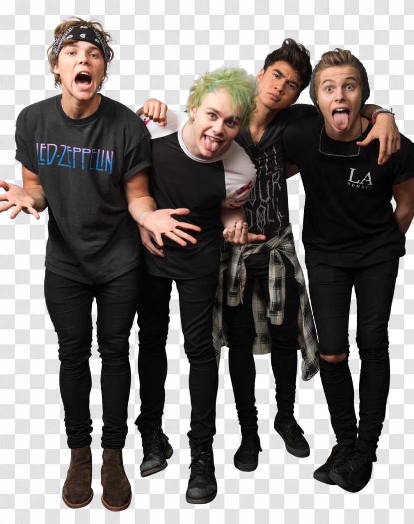 5 Seconds Of Summer Luke Hemmings Michael Clifford YouTube - T Shirt - SOS Transparent PNG