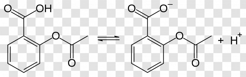 Aspirin Acid Dissociation Constant Salicylic - Black And White - Alcohol Transparent PNG