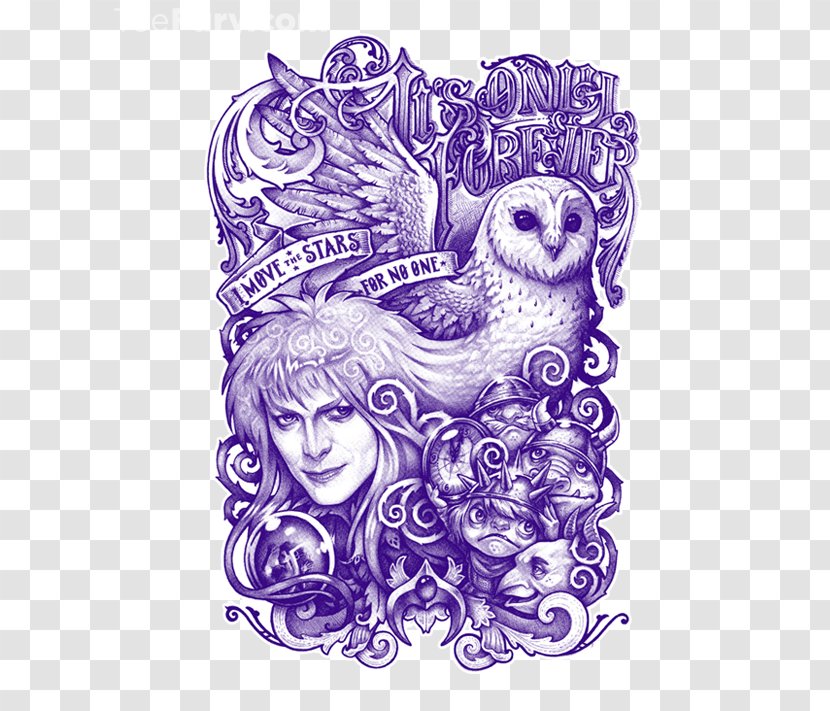 Jareth Margot Tenenbaum Goblin Art - Drawing - Purple Wreaths Transparent PNG