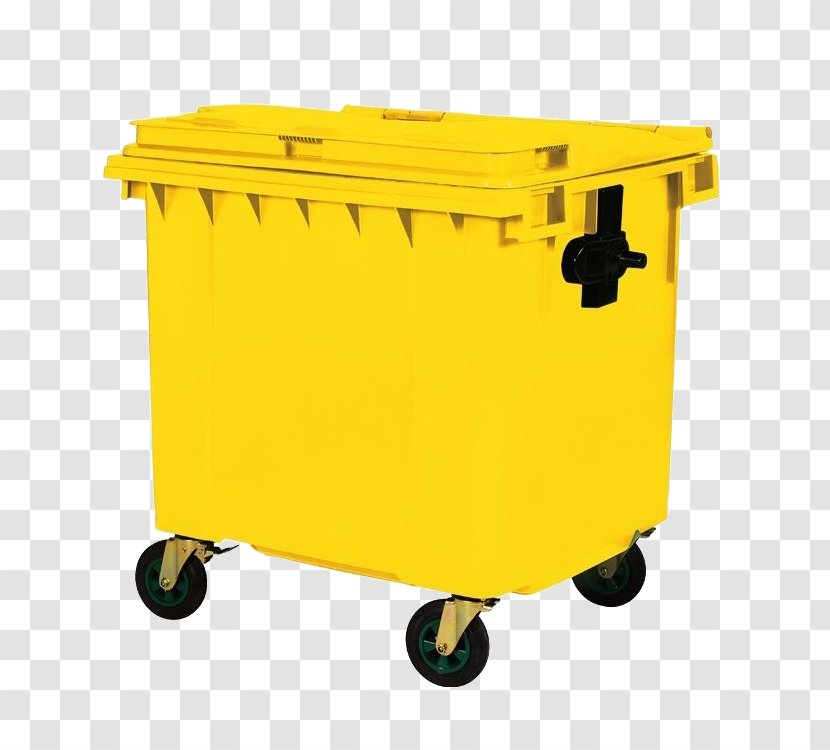 Rubbish Bins & Waste Paper Baskets Intermodal Container Plastic Envase - Amarillo Transparent PNG