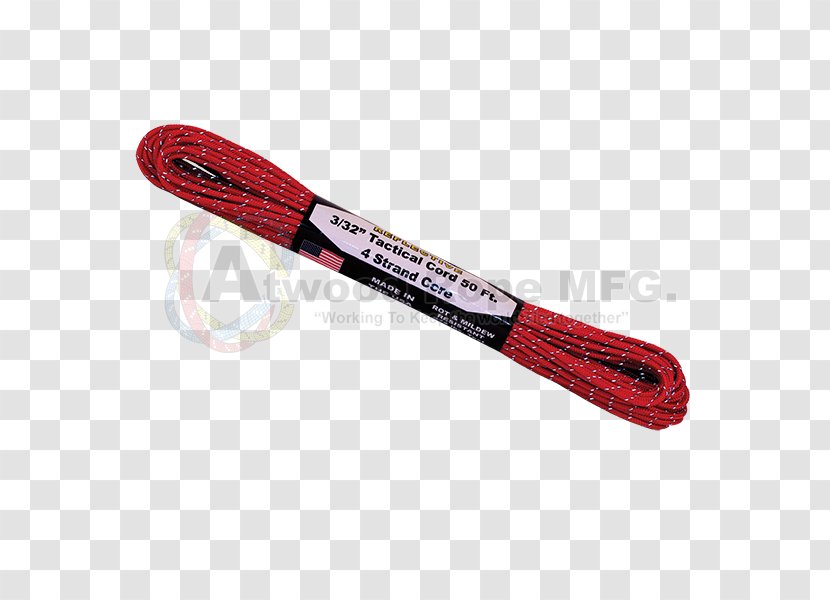 Rope Light Parachute Cord Shoelaces Red - Lanyard Transparent PNG