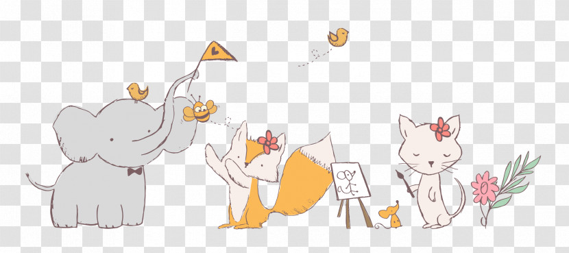 Cat Horse Dog Line Art Tail Transparent PNG