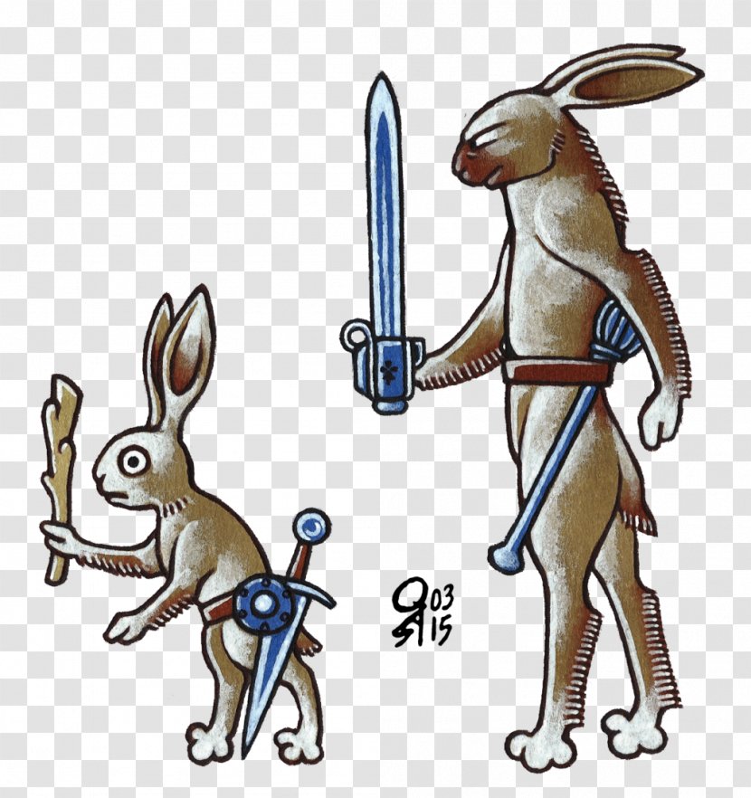 Domestic Rabbit Hare Easter Bunny Canidae - Vertebrate - Illuminated Manuscript Transparent PNG