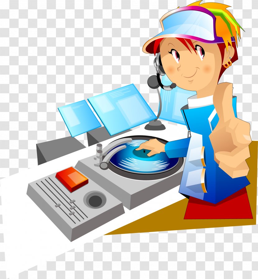 Disc Jockey Cartoon - Flower - DJ Boy Transparent PNG