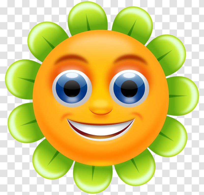 Smiley Flower Clip Art - Happiness Transparent PNG