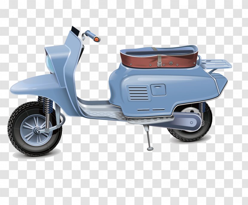 Scooter Car Electric Vehicle Drivers Education - Moped - Cartoon Vector Motorcycle Transparent PNG
