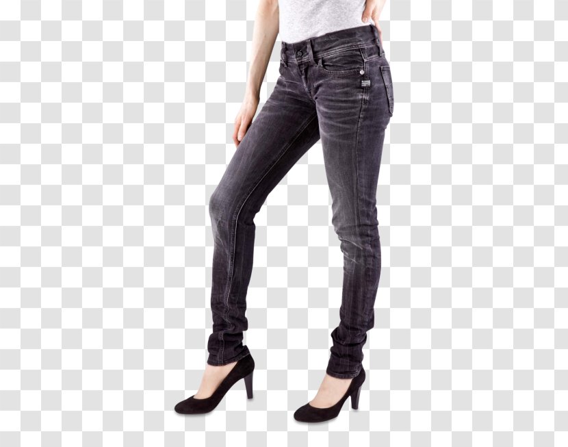 Jeans G-Star RAW Denim Slim-fit Pants Pocket - Woman - Female Star Transparent PNG