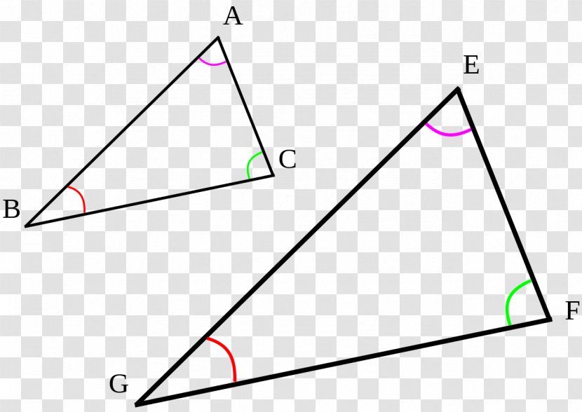 Similar Triangles Shape Corresponding Sides And Angles - Euclidean Transparent PNG